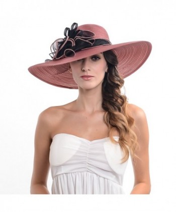 Womens Organza Wide Brim Flower