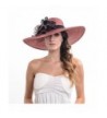 Womens Organza Wide Brim Flower