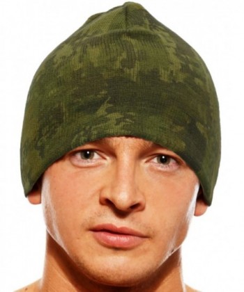 Reversible Camo Neon Orange Beanie