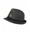 Mens Wool Blend Fedora Grey