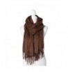 Cocoa Solid Color Fringe Women's Fashion Warm Winter Blanket Scarf Scarves Shawl - CR18777YO9Z