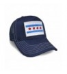 Strange Cargo Chicago Flag Denim Contrast Stitch Baseball Cap Hat - CE12O8PEBUL