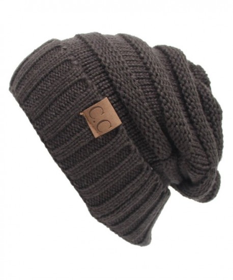 AIJIAO Winter Hats Women Cap Crochet Knit Thermal Slouchy Beanie Hat - Dark Grey - CW12NBYRNT6