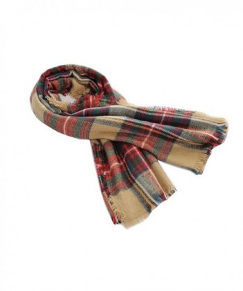 LILBETTER Blanket Scarves Brown Red