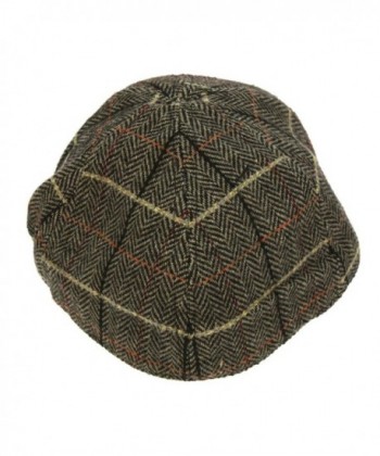 Winter Herringbone Cabbie Hat Charcoal