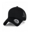 ililily Plain Baseball Cap Simple Mesh Snapback Color Trucker Hat - All Black - CQ12JU4PDHD