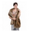 Aukmla Bridal Wraps and Shawls Fur Stole for Women and Girls. - Brown - CS186I945DW