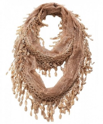 KMystic Lace Infinity with Fringe - Camel - C0188ZOCZ3Q