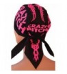 Skull Cap Biker Caps Headwraps Doo Rags - Neon Crazy Bitch on Black - C212ELHOG9Z