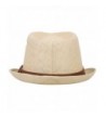 Hemantal Womens Structured Leather Natural in Men's Fedoras