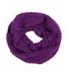 Bluelans Unisex Winter Cable Knit Infinity Circle Snood Scarf Plain Color - Purple - C812692VDTV