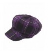 ZLSLZ Womens Knitting Plaid IVY newsboy Cabbie Gatsby Paperboy Painter Hats Caps - Purple - CG1867ERLY8