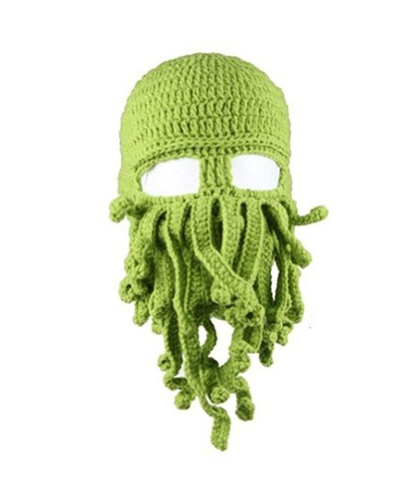 Amurleopard Unisex Barbarian Knit Beanie Octopus (One Size- A-Green) - CZ17XWHIGWE