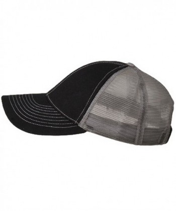 Profile Structured Trucker Cap Black Grey in Men's Baseball Caps