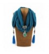 YOUR SMILE - Premium Soft Solid Color Sheer Infinity Fringe Scarf (Teal/Pendant) - CY187HLINZ8