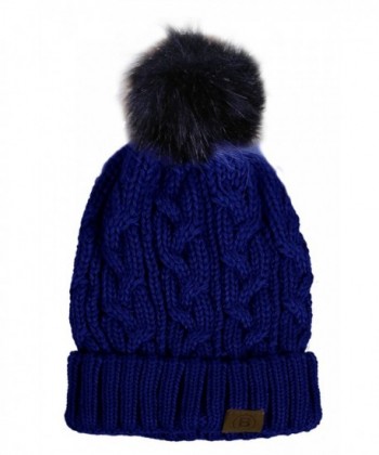 Women Winter Pompom Beanie PomPom in Women's Skullies & Beanies