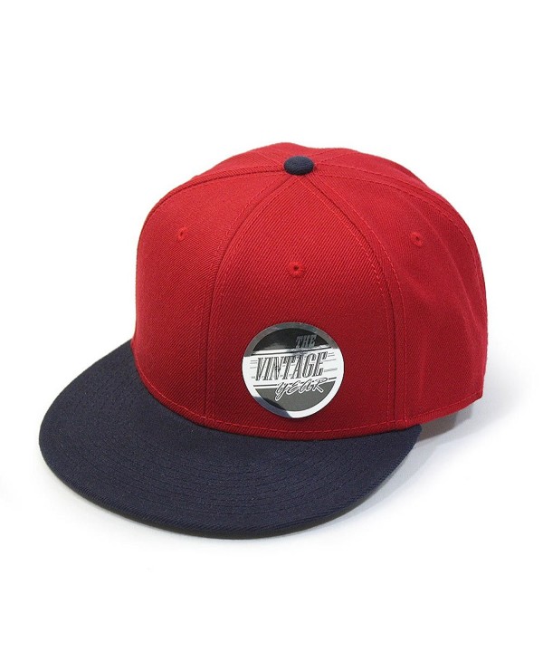 Premium Adjustable Snapback Baseball Various - Navy/Red - C31258ZB6F1