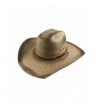 Palmoro Original Truman Cowboy Moreno Palm Straw Hat - Green Burned W/ Synthetic Band - CG12NSXPENP