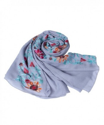 Vankerful Colorful Embroidered Wraps Soft 032Lavener in Fashion Scarves
