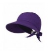 JFH Women's Classic Quintessential Sun Wide Visor Hat in Sold Bold Colors - Purple - CD11LBM5481