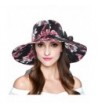 Women's Foldable Wide Brim Sun Hat Summer Outdoor Floppy Beach Cap - Black Beach Hat - CR183YM7NC0