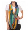 LL Womens Infinity Scarves Lightweight Oversized Sheer Multi Color Many Styles - Multicolor Colorblock - C212EY4GOX1