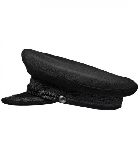 Sterkowski Kashubia Merchant Fleet Officer Peaked Cap with Embroideries - Black - CY11GKGXGBF