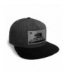 California State Flag Dark Grey And Black Flat Brim Baseball Cap Hat Snapback - CR17Y095ZQX
