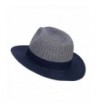 Two Tone Herringbone Panama Hat
