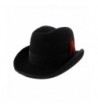 Scala Classico Men's Wool Felt Homburg Hat XL Chocolate - Black - CK110KBI09J