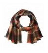 David & Young Women's Traditional Check Plaid Woven Blanket Scarf with Fringe - Camel - CJ12173D7XR