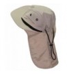 Altis Apparel 4 Panel Large Bill Soft Bucket w/ Neck Flap Hat Sun Cap - Stone / Natural - CF11LL5Q26V