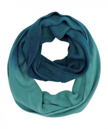 Gradient Knit Infinity Scarf - Aqua blue - C1110C3WNJN