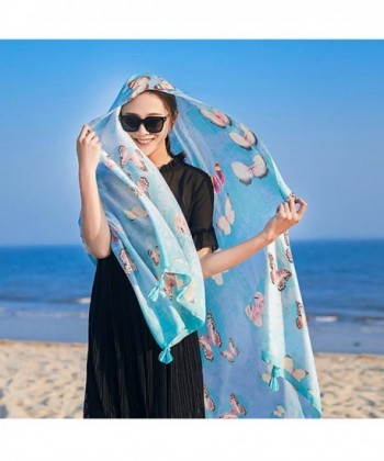 GERINLY Bikini Cover Butterflies Print in Fashion Scarves