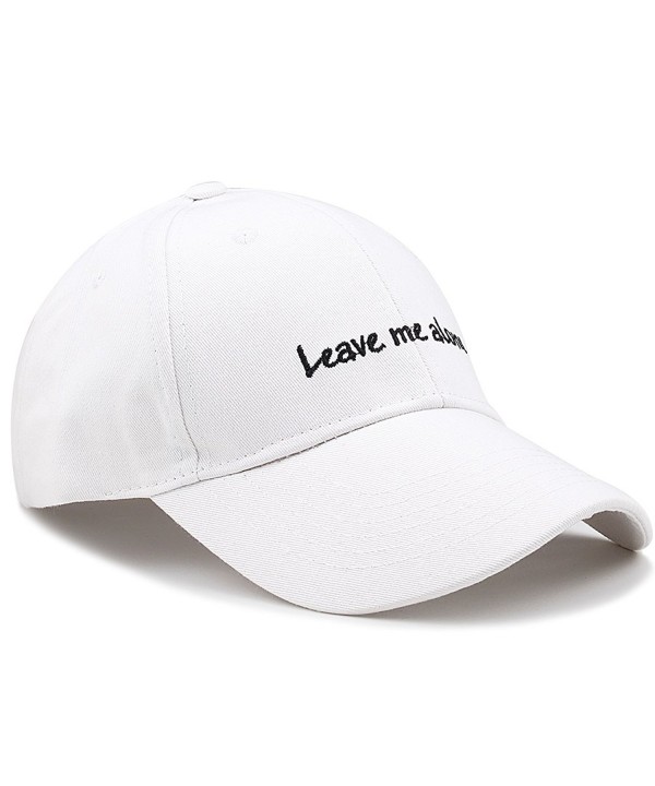 FURTALK Unisex Adjustable Black Baseball Caps Snapback Trucker Hat With Keeper (Front structed) - Leave Cap-white - C41836WTODZ