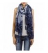 iB-iP Women's Blue-White Porcelain Print Gorgeous Lightweight Long Fashion Scarf - Royal - C411R17E0PX