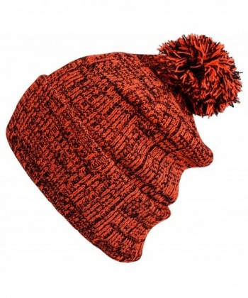 Beanie PomPom Variegated Striped Unisex in Men's Skullies & Beanies