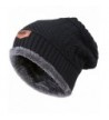 MIEDEON Men's Winter Knitting Skull Cap Wool Warm Slouchy Beanie Hat - Black - C4184OG9NWC