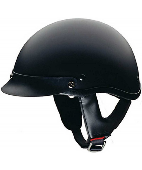 Matte Black Motorcycle Half Helmet with Visor ABS Shell 100-116 CC11HOBWK7B