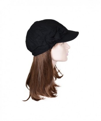 Ladies Winter Cap Bow Black