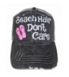 White and Pink Glitter "Beach Hair Don't Care" Grey Trucker Baseball Cap - CN12II9FD3F