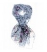 ForeverScarf Silk Thin Neckerchief Scarf with Animal Print and Butterfly - Grey - CC110Y2RSDX