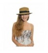 Fanny Straw Flat Sun Hat with Bow F239 - Brown - C711WHG8LPN