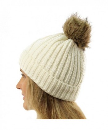 Ladies Sherpa Lining Beanie Hat in Women's Skullies & Beanies