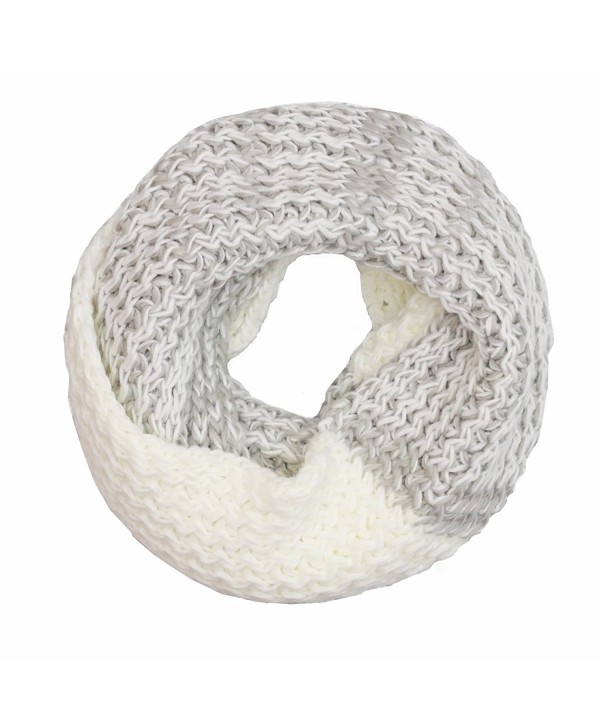 E.Seven Thick Ribbed Knit Scarf for Women-Circle Loop Scarf - CF189LEDUDQ