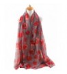 GERINLY Lightweight Poppy Flower Oblong in Fashion Scarves