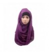 Deamyth Muslim Headscarf Women Shawl Scarf Cotton Head Cover Headscarf Muffler - Purple - CV12O9RXOY2