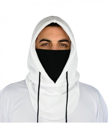 Balaclava Mask - Snowboarding Face Masks - Cold Weather Gear - By Mato & Hash - White/Black - CB11Q0NO32J