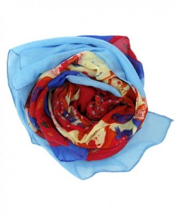 Bucasi Floral Stars Skull Magenta in Fashion Scarves