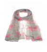 Hunzed Fashion Women Running Horse Print Long Scarf Shawl Wrap Stole Voile - Gray+pink - CX12NUO8Z24